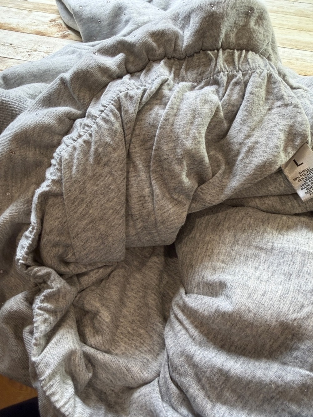 Madden Girl Light Gray Speckled Crewneck Sweatshirt Size L - Picture 8 of 10